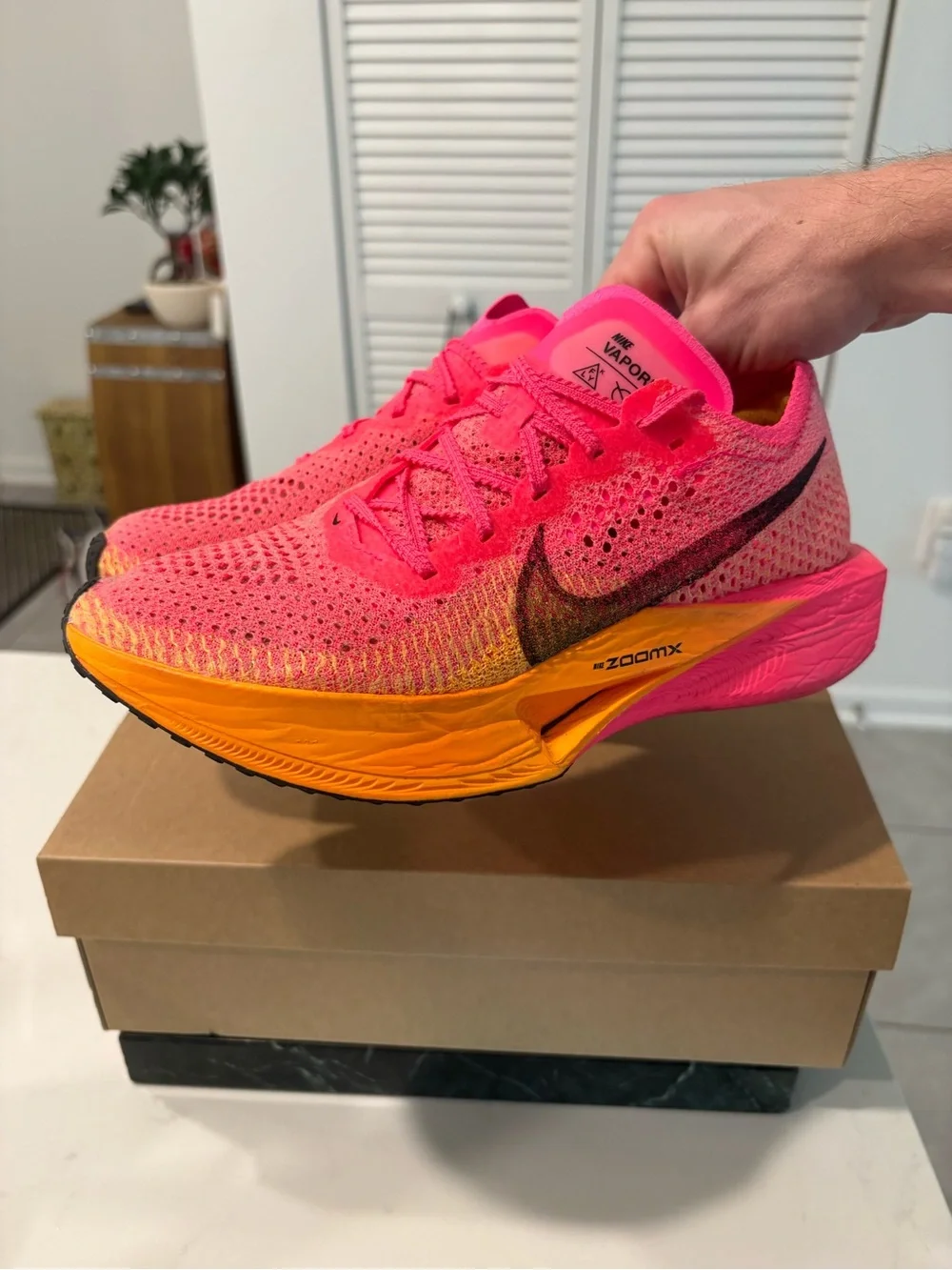 Nike Women's ZoomX Racing Shoe - Bright Pink/Orange